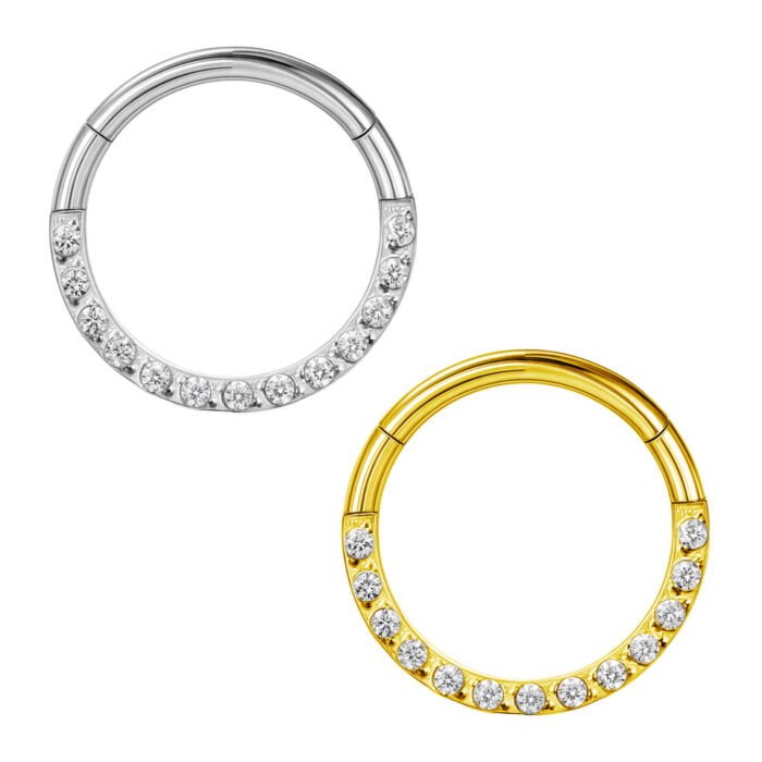 Anello Clicker di Titanio Frontale Incassato