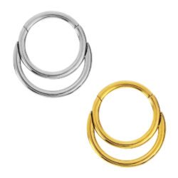 Anello Clicker Segmentato Doppio di Titanio