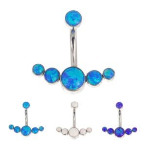 Banana Cluster Invertito Opale Di Titanio