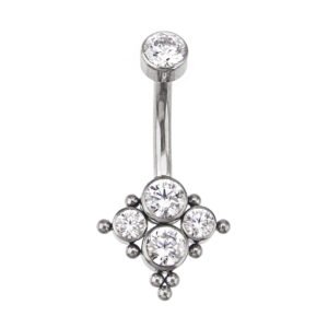 Banana Indiane Con 4 Zircôni e 9 Beads