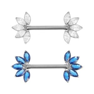 Barbell Fiore di 6 Petali in Titanio