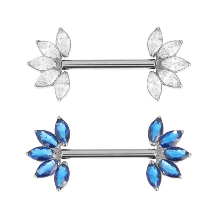 Barbell Fiore di 6 Petali in Titanio
