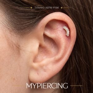 Labret Cluster 7 Baguette in Titanio ASTM F136