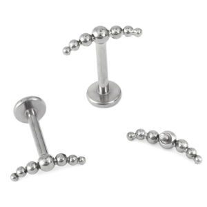 Labret Cluster 7 Beads di Titanio