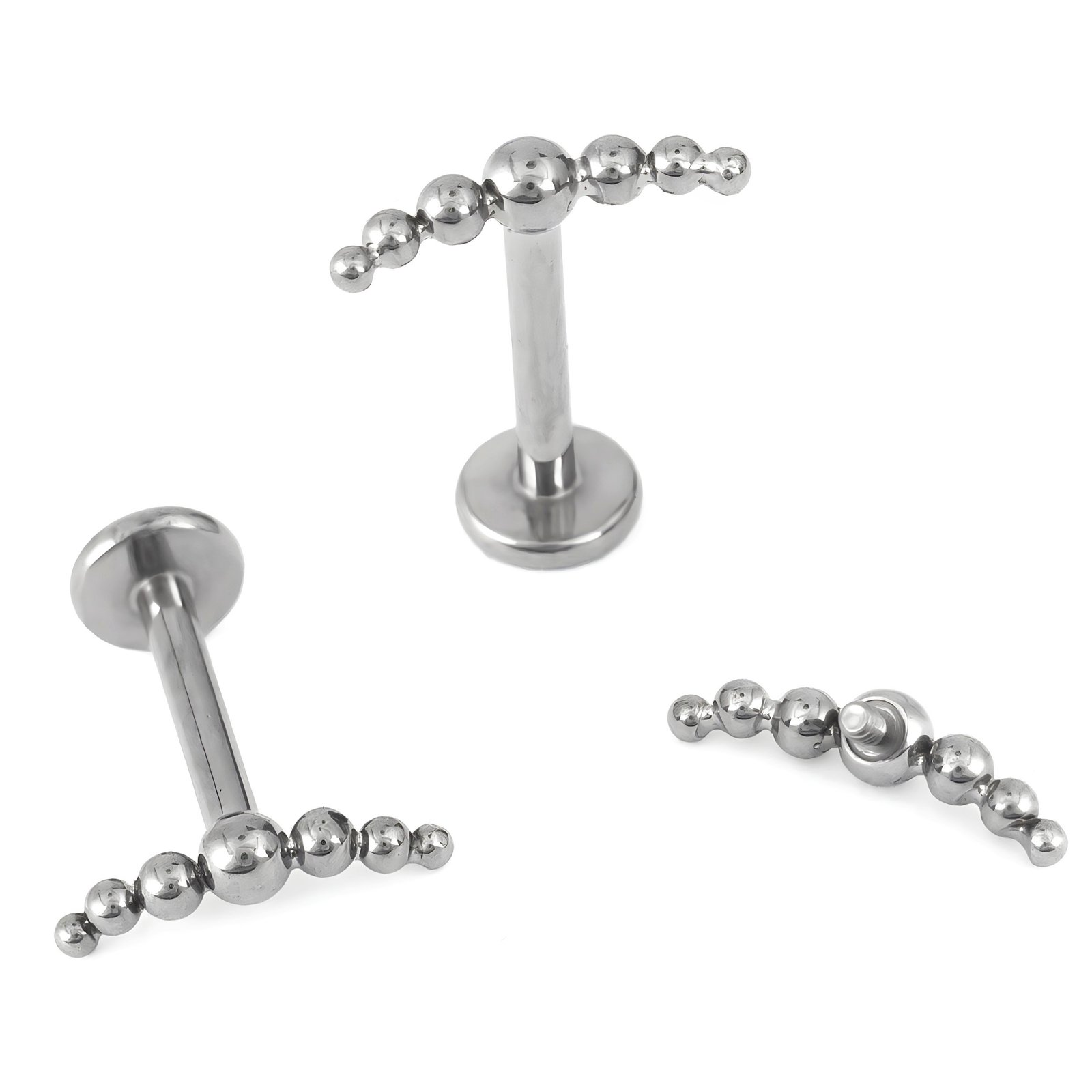 Labret Cluster 7 Beads di Titanio