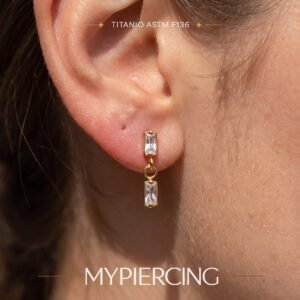 Labret Baguette Appendente in Titanio ASTM F136
