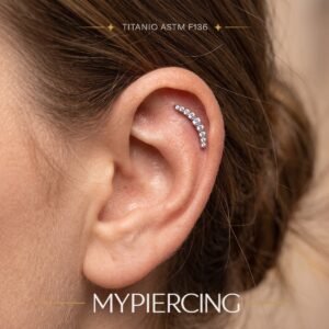 Labret Cluster in Crescita con Zirconi In Titanio ASTM F136