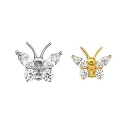 Labret Farfalla con Zirconia di Titanio