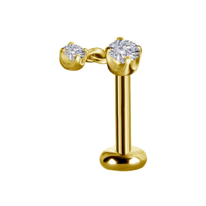 Labret in Oro 18k con Diamanti Sintetici - immagine 2
