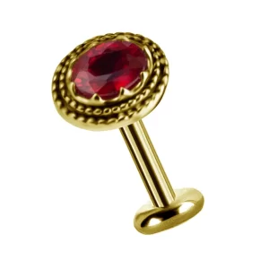 Zaffiro Songea Labret in Oro 18k