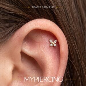 Labret Farfalla Di Titanio ASTM F136 con Zirconi