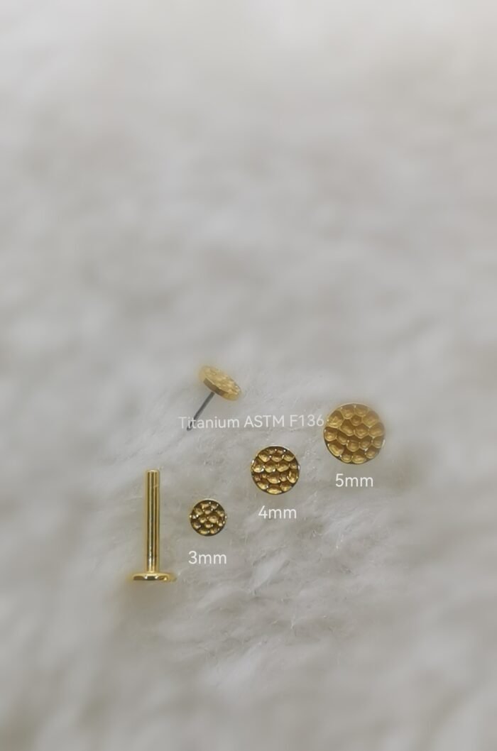 Disco Martellato Labret di Titanio ASTM F136 - immagine 2