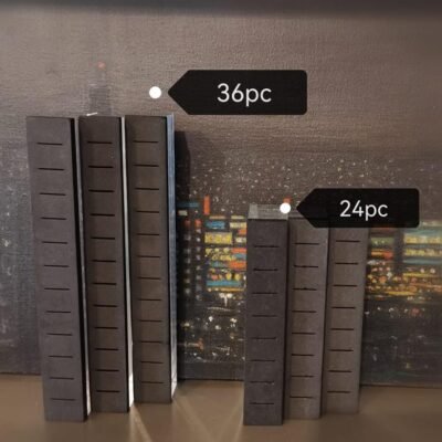 Espositore di Acrilico, Modelo 3 pz di altezza diverse 36pz e 24pz, Black