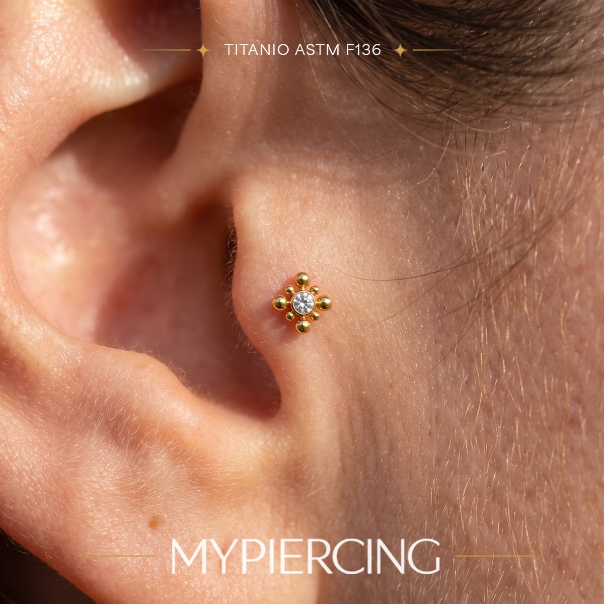 Labret with zirconia in ASTM F136 titanium - Image 2