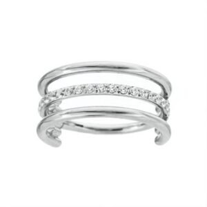 Clicker Anello Triplo di Titanio con Zirconie