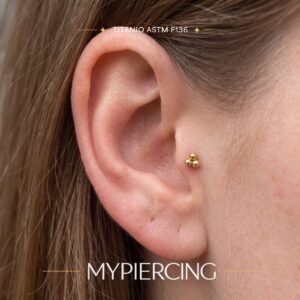Labret Trio di Beads in Titanio ASTM F136