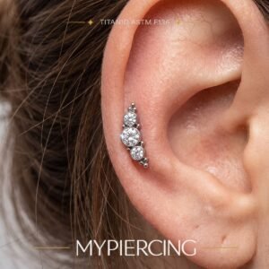 Labret Cluster 3 Zirconie in Titanio ASTM F136