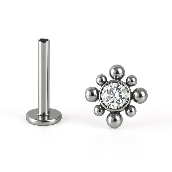 Labret di Titanio con Zirconia