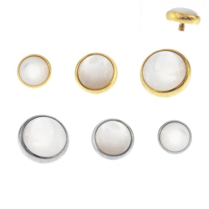 Labret in Titanio con Perla