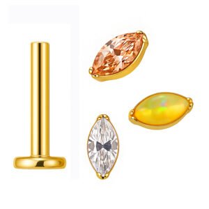 Labret Marquise in Titanio