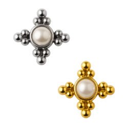 Labret Perla in Titanio