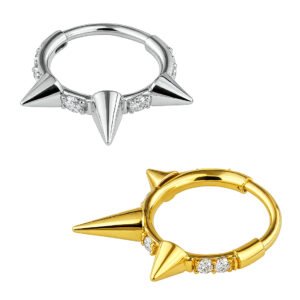 Anello Clicker 3 Spike Di Titanio