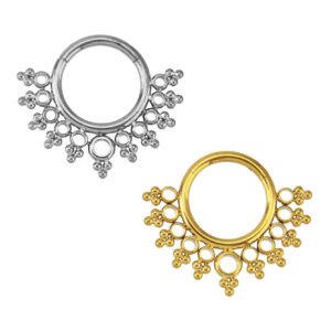 Anello Ventaglio Pizzo di Titanio