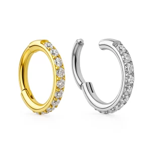 Clicker Spesso di Titanio ASTM F136 Incastonato di Zirconie