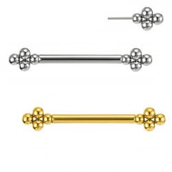 Barbell 8 Beads di Titanio Push Pin