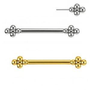 Barbell 8 Beads di Titanio Push Pin