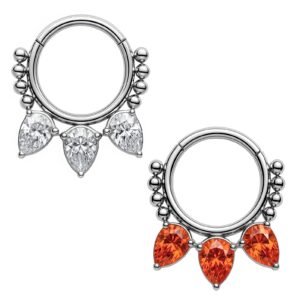 Clicker Beaded Piramides Titanio ASTM F136