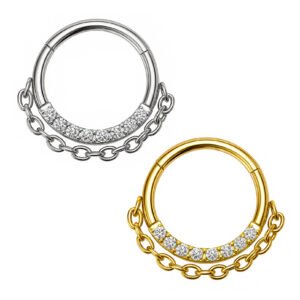 Clicker Incastonato con Catena di Titanio