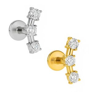 Labret Cluster Trio Punto di Luce di Titanio