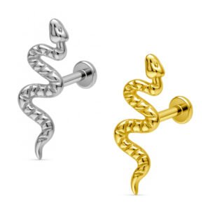 Labret Serpente in Titanio