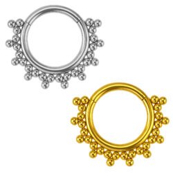 Anello Clicker Con Tri-Beads Di Titanio ASTM F136