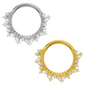 Anello Via Lattea Con Zirconi Di Titanio ASTM F136