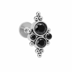 Labret di Titanio ASTM F136 Incastonato con Beads