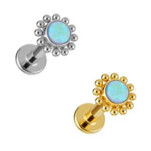 Labret Sole di Titanio ASTM F136 con Zirconi