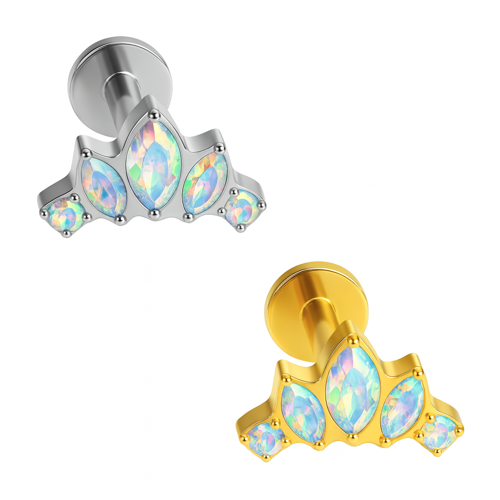 Labret Cluster Corona di Zirconi in Titanio ASTM F136