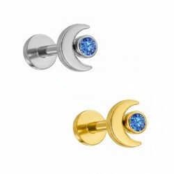 Labret Luna Con Zirconia Di Titanio ASTM F136