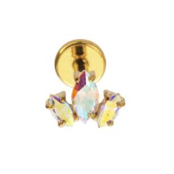 Labret Marquise con Zirconi di Titanio ASTM F136