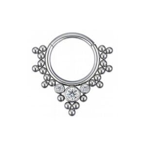 Anello Clicker di Titanio ASTM F136 Piramidale