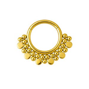 Anello Clicker Ventaglio di Titanio ASTM F136