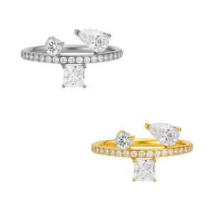 Anello Multi Mod Pietre Con Zirconia in Titanio ASTM F136