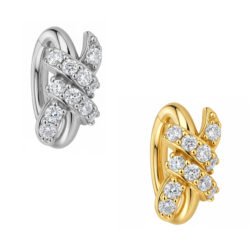 Anello Ombelicale Ovale Cobalto Cromo Con Nodo