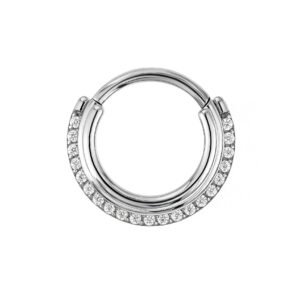 Anello Saturno Con Zirconia Di Titanio ASTM F136