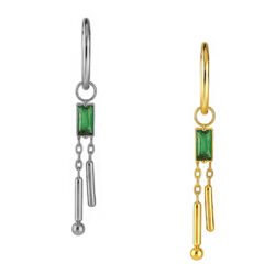 Anello Square Needles in Titanio ASTM F136 con Zirconia