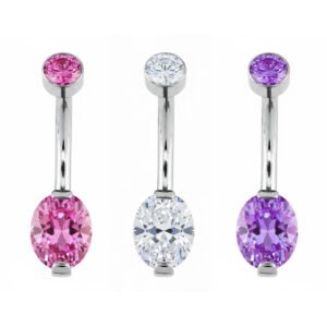 Banana con Zirconia Ovale in Titânio ASTM F136