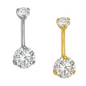 Banana Fashion di Titanio ASTM F136 con Zirconia a Griffe