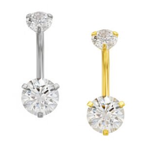 Banana in Acciaio con Zirconia a Griffe